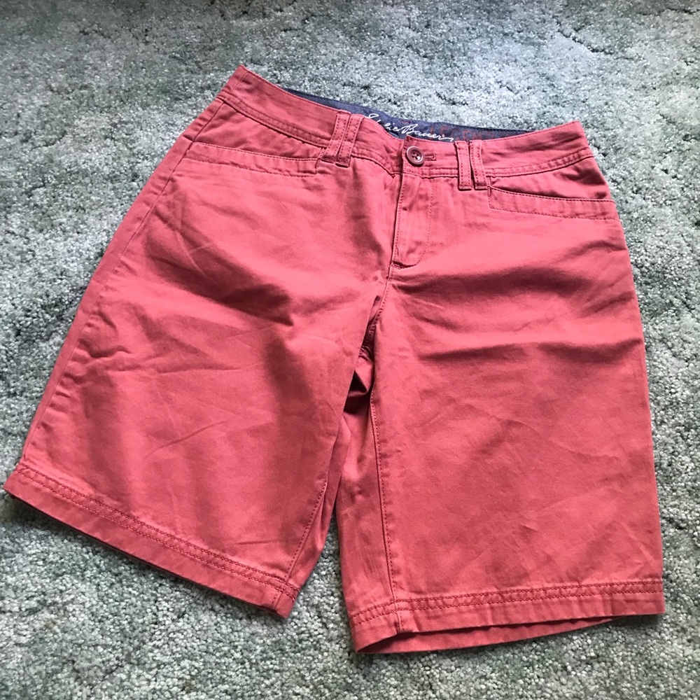 EDDIE BAUER Shorts, Faded Red Bermuda Shorts, Hiking Shirts, Red Shorts, size 2